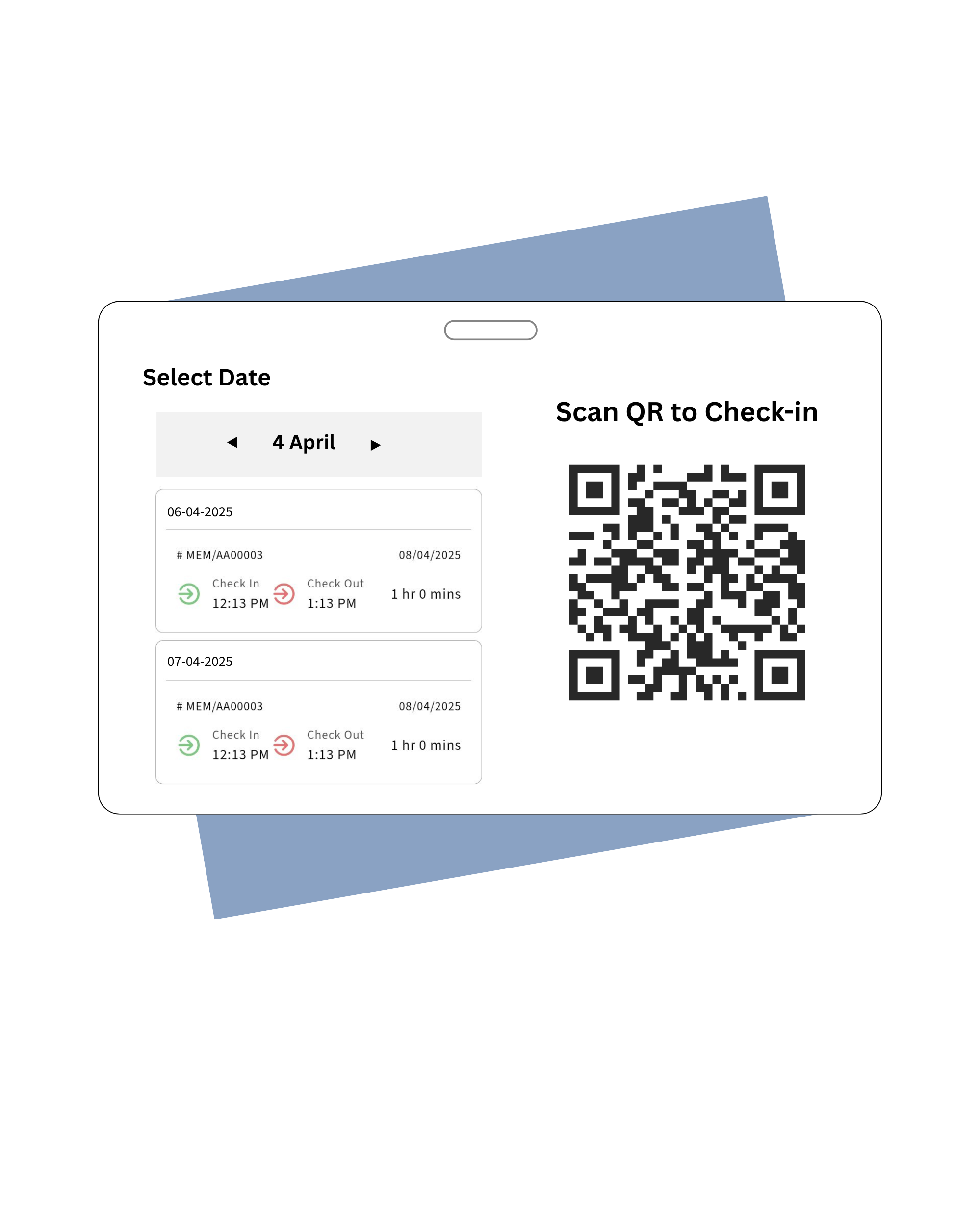QR-based member check-in system in gym software